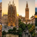 Sagrada Familia towers in Barcelona, one of the best cities to visit in Spain