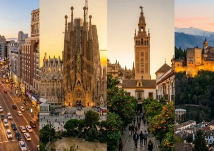 Sagrada Familia towers in Barcelona, one of the best cities to visit in Spain
