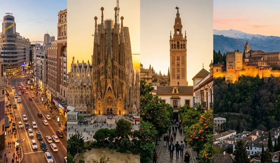 Best Cities to Visit in Spain: A Complete Travel Guide Sagrada Familia towers in Barcelona, one of the best cities to visit in Spain