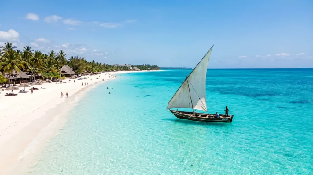 Zanzibar beach during the best time to visit Tanzania for a safari and beach combination