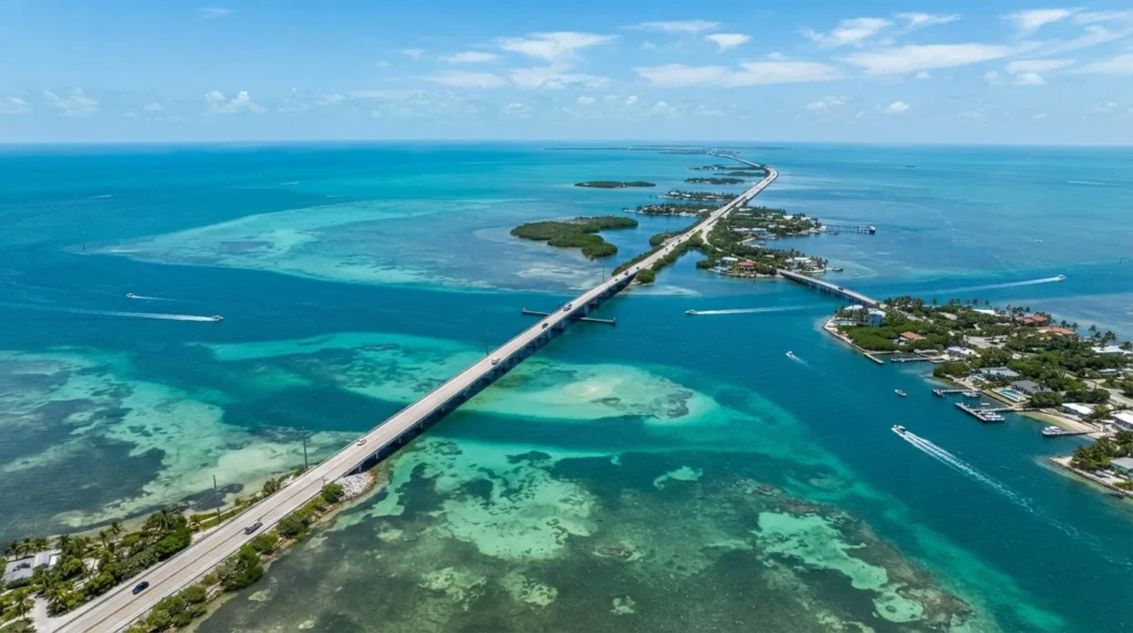 Best Places to Visit in Florida in 2026 1 Aerial view of the Overseas Highway crossing the Florida Keys