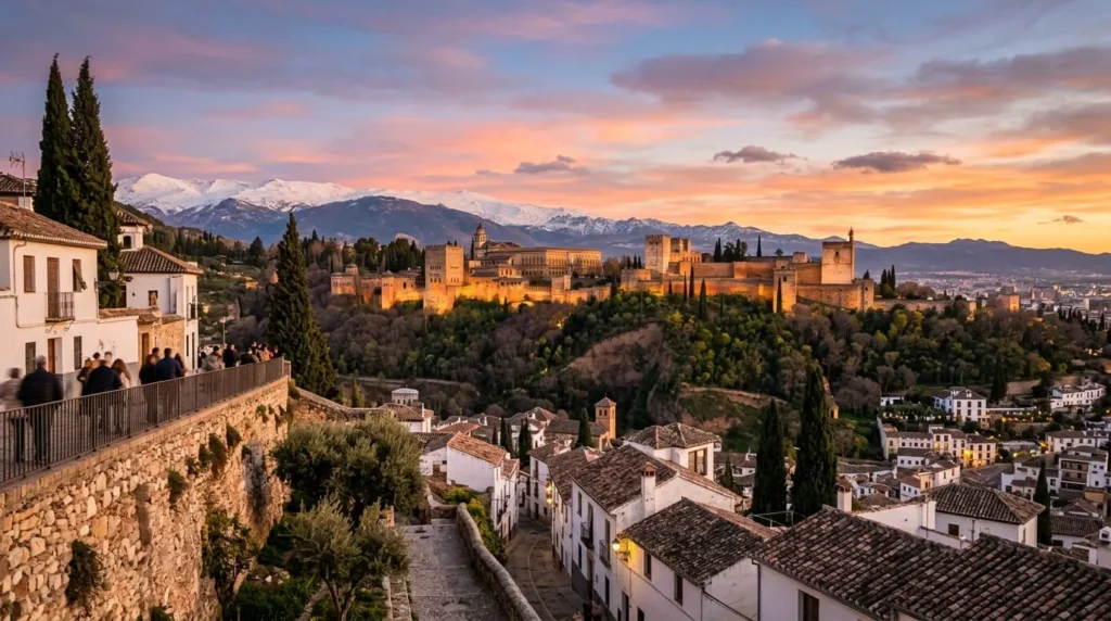 Best Cities to Visit in Spain: A Complete Travel Guide 2 The Alhambra palace overlooking Granada, one of the best cities to visit in Spain