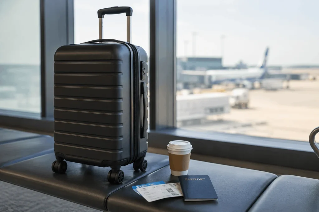 Hand Carry Luggage Size: The Full 2026 Guide 2 Packed hand carry luggage size suitcase ready for boarding