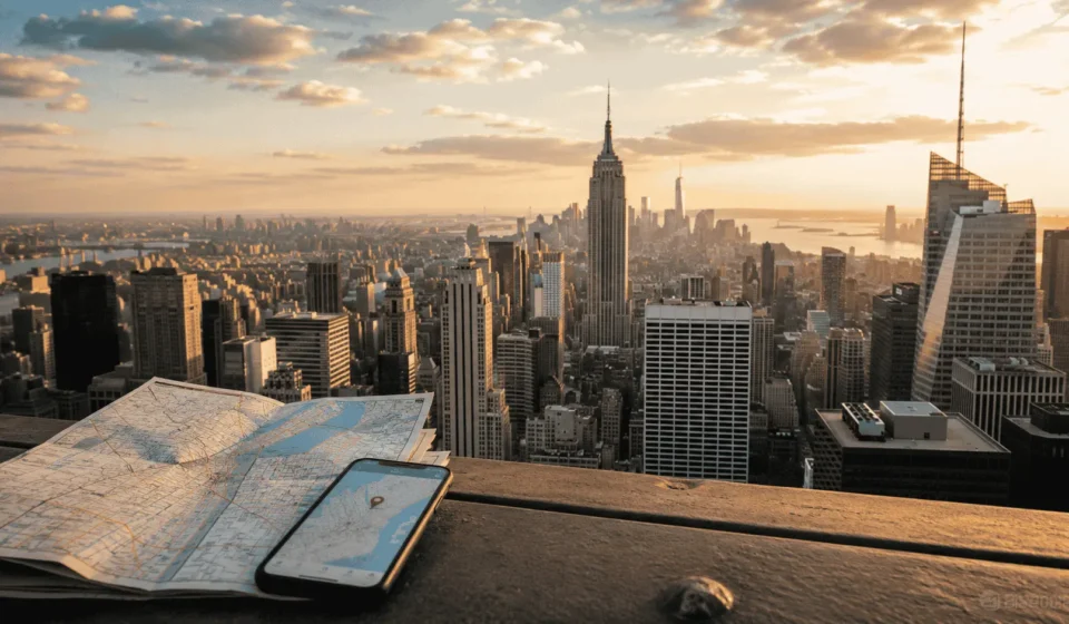 New York Itinerary: The Perfect 3-Day Plan for Nyc Manhattan skyline at golden hour with the Empire State Building, New York itinerary guide