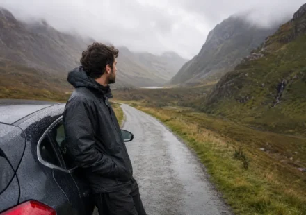 Scotland travel tips for driving the Highlands on a single-track road