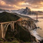 Best places to visit in California: Golden Gate Bridge, Big Sur coastline, and Yosemite.