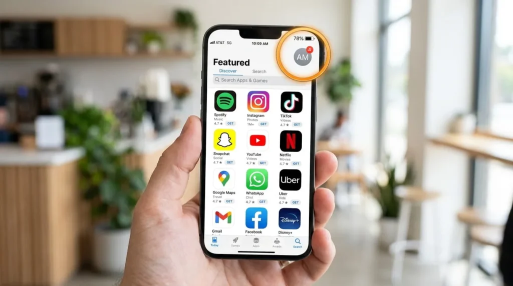 How to Cancel a Subscription on iPhone (Step by Step) 2 App Store profile icon used to cancel a subscription on iPhone