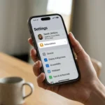 Finger tapping the cancel button to cancel a subscription on iPhone
