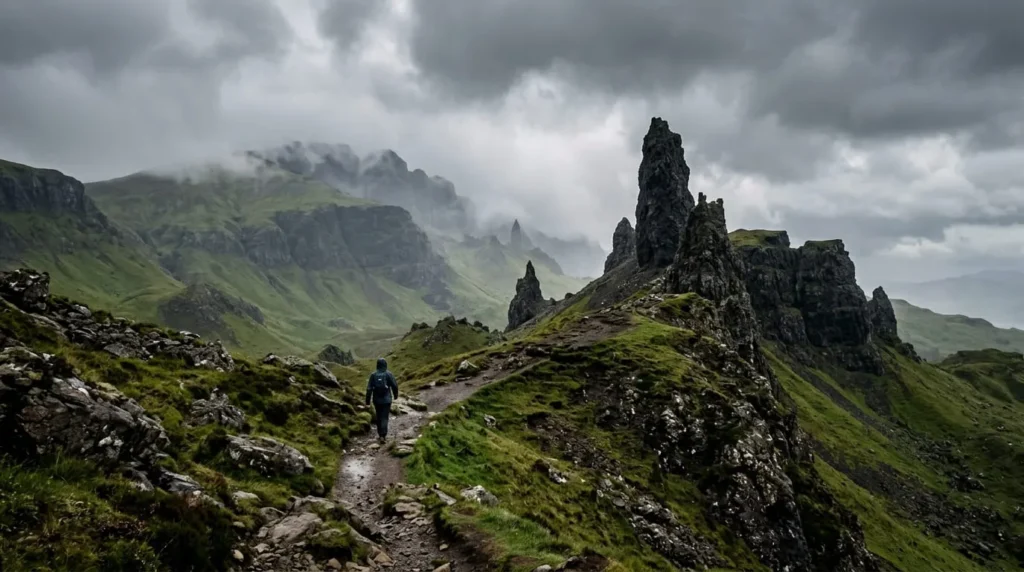Best Places to Visit in Scotland 1 Old Man of Storr rock formation on the Isle of Skye, one of the best places to visit in Scotland