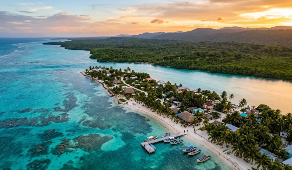 Things to do in Belize: 12 best experiences to try Aerial view of Belize coastline capturing top things to do in Belize