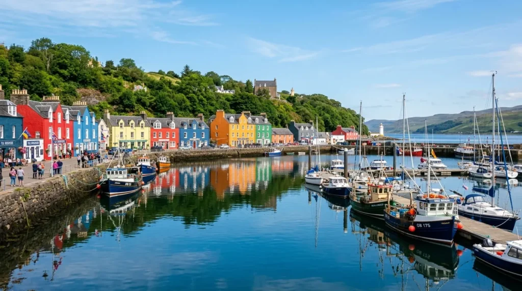 Best Places to Visit in Scotland 3 Colorful harbor buildings in Tobermory, Isle of Mull, one of the best places to visit in