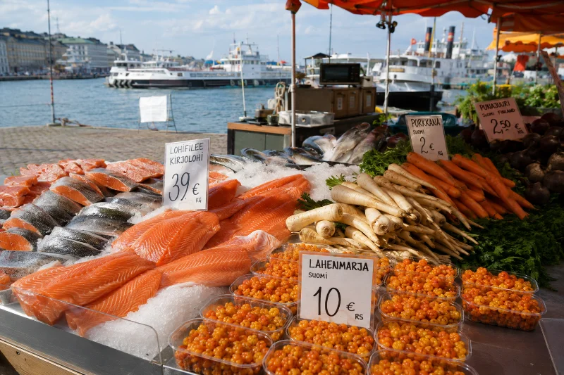 Market Square stalls, a popular thing to do in Helsinki
