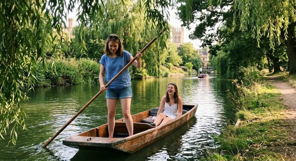 Things to Do in Oxford: 15 Best Sights & Local Tips 2 Friends punting on the Cherwell, a classic thing to do in Oxford