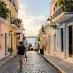 Colorful colonial street in Old San Juan, one of the best things to do in Puerto Rico
