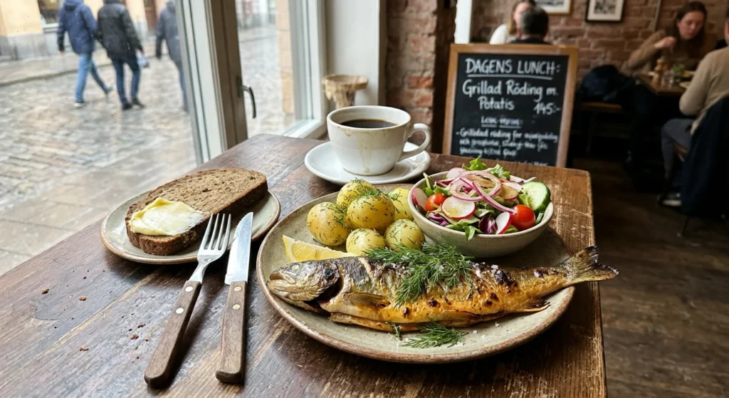 Is Stockholm Expensive? What Things Actually Cost in 2026 2 Weekday dagens lunch plate, one answer to is Stockholm expensive for diners